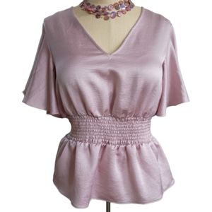 NWOT Express Gathered Waist Silky Blouse